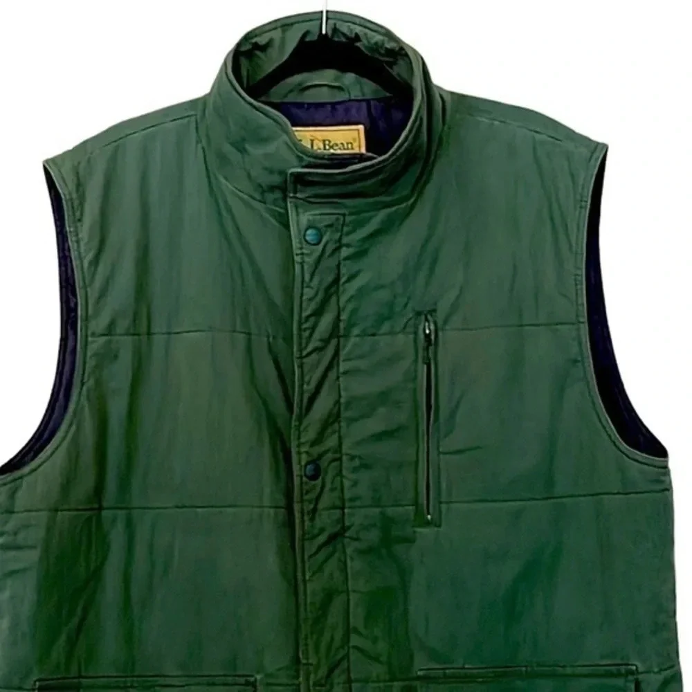 Men's‎ Vintage LL Bean Vest Full-Zip Button Pockets Size Tall L